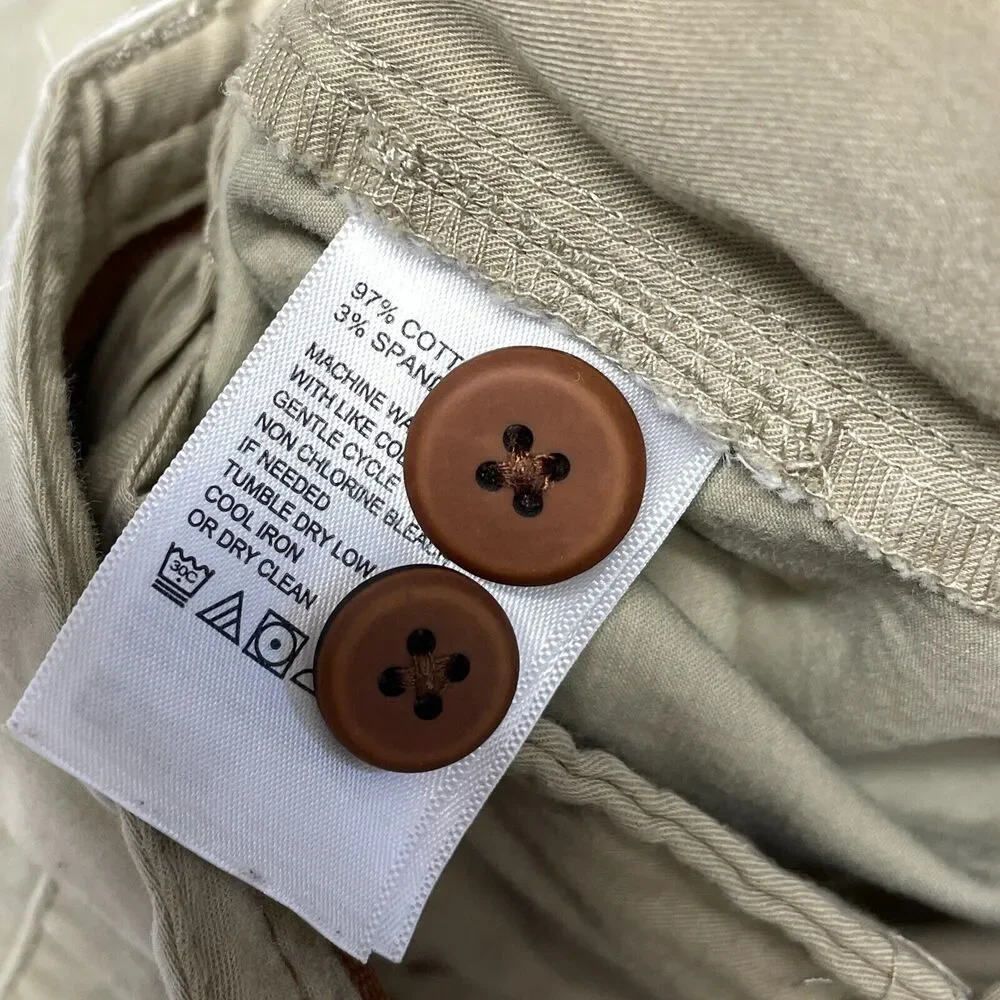 Tommy Bahama Men Flat Front Chino Shorts Size 36 Cotton Blend Beige M251 -3